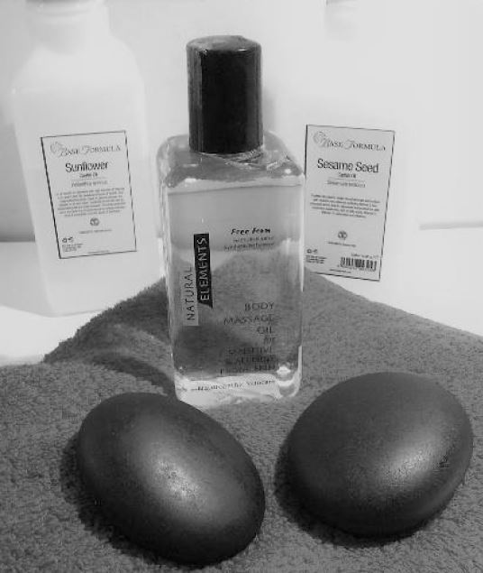 Photograph of hot therapy stones